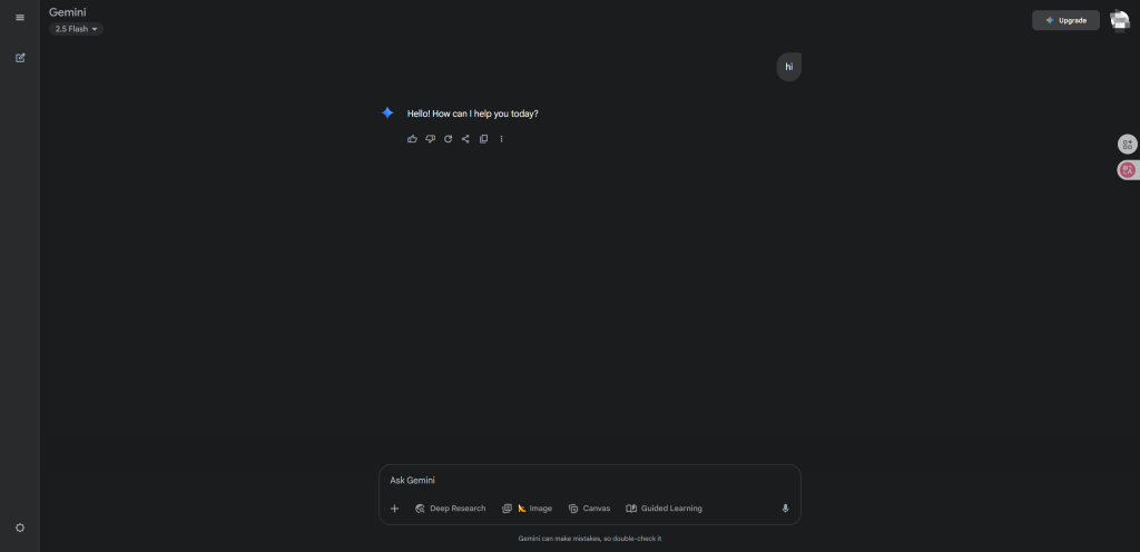 Google Gemini 2025 新版界面功能一览图