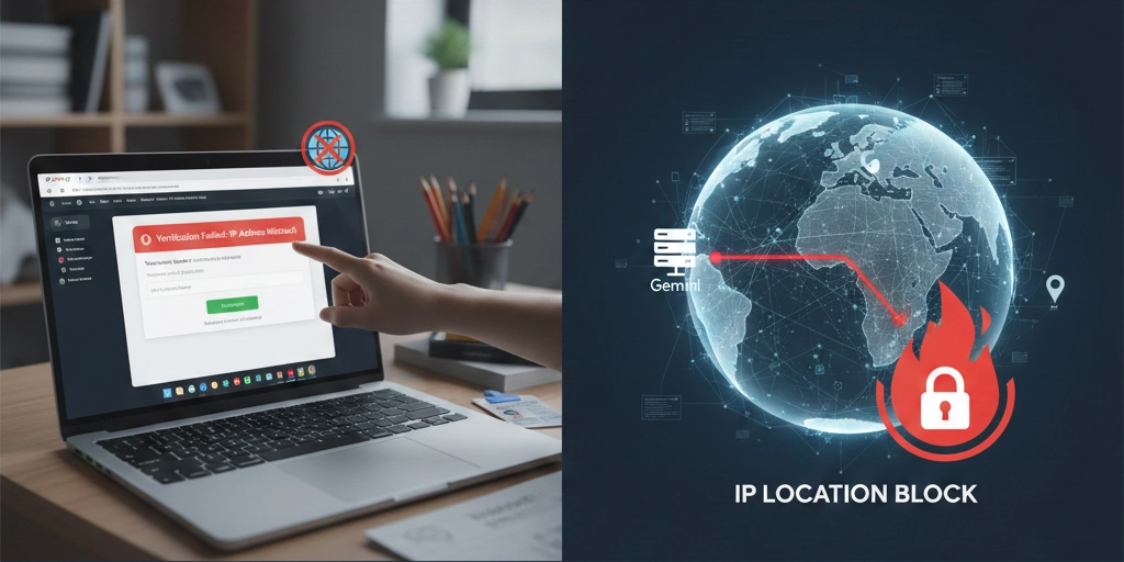 How Google Gemini student verification gets blocked by IP location and how to bypass it using OkkProxy residential IPs.
