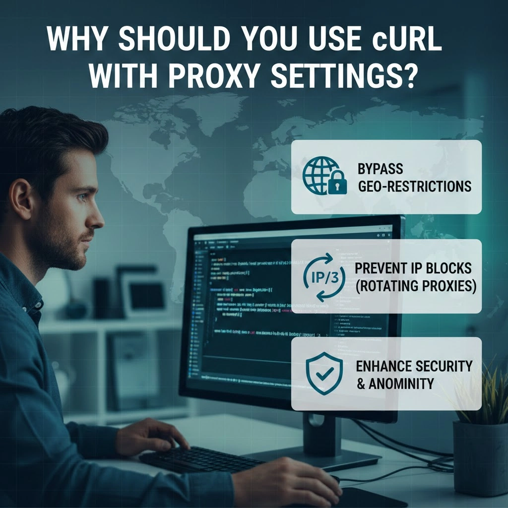 cURL command using proxy settings for web requests