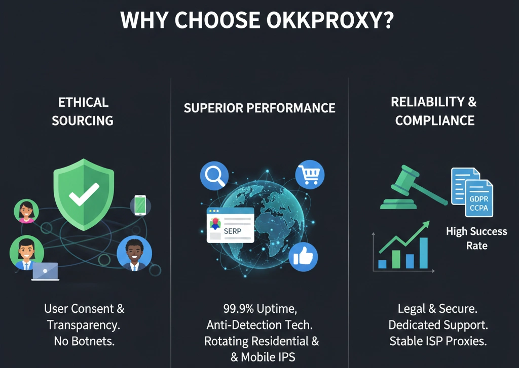 Why choose OkkProxy as a reliable IPidea proxy alternative