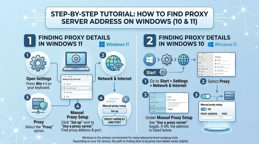 How to Find Proxy Server Address and Port on Windows 10 and 11 – Guided by OkkProxy
