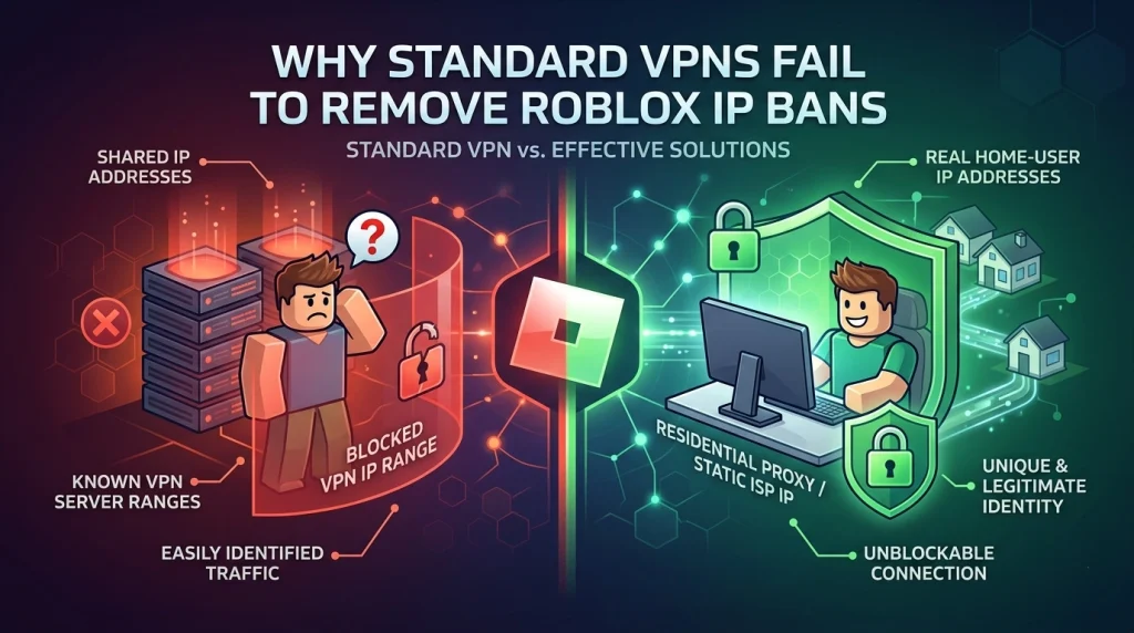 Can you get unbanned from Roblox with a VPN – guide by OKKProxy