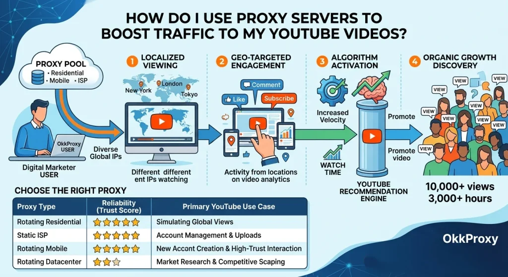 How to use proxy servers to boost traffic to YouTube videos