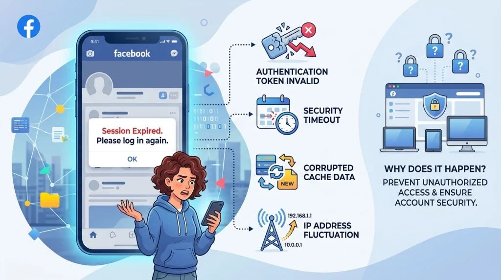What is the Facebook session expired meaning