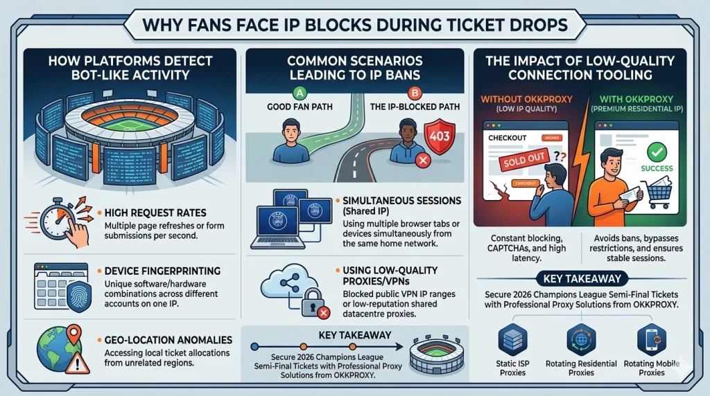 Why fans face IP blocks during Champions League semi-final ticket drops