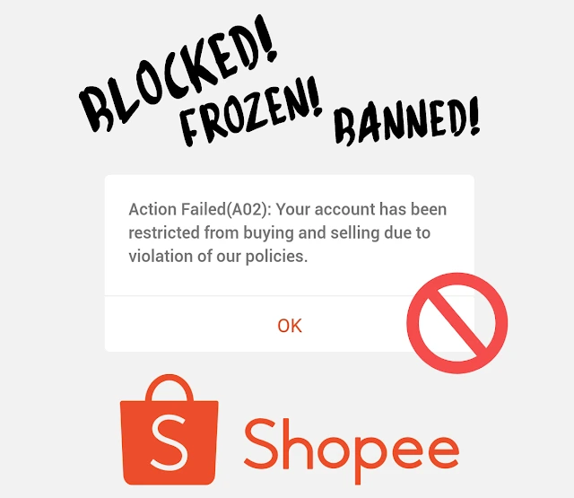 Why am I banned on Shopee account suspension error message