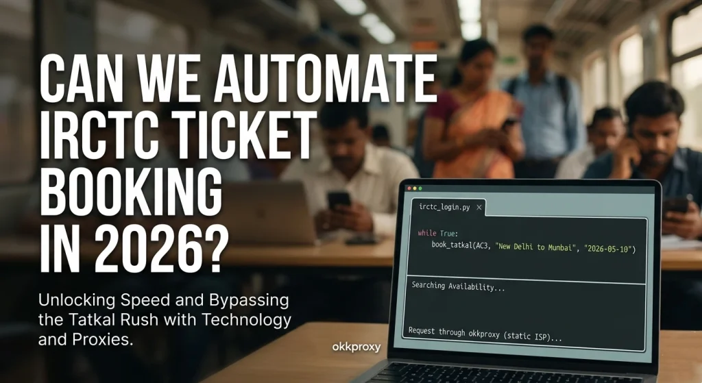 Can we automate IRCTC ticket booking guided by niuproxy