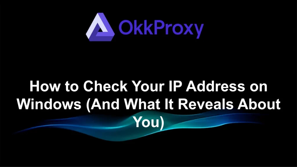 OKKProxy guide checking IP address on Windows computer