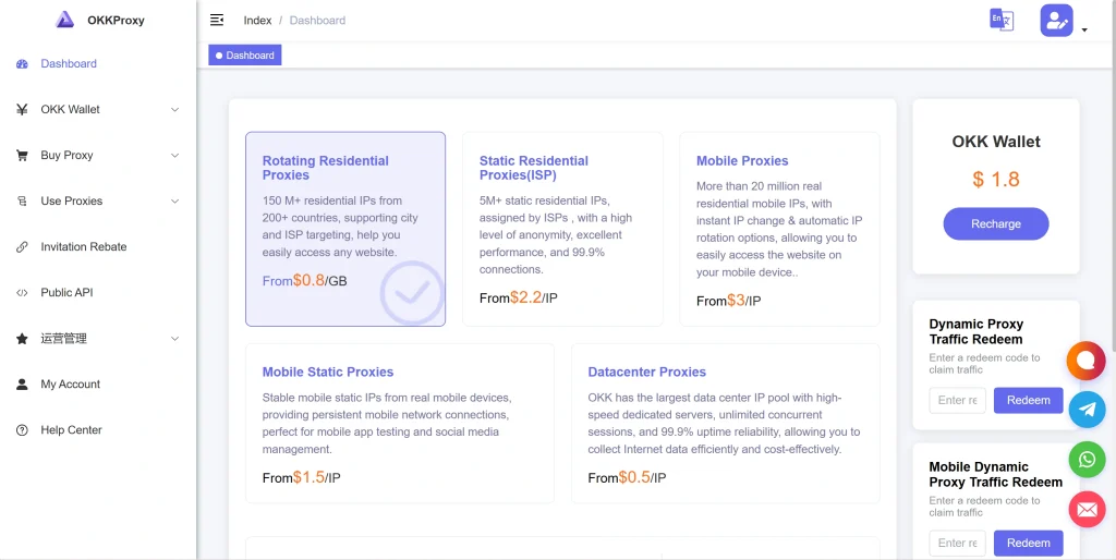 OKKProxy premium rotating residential proxy and static ISP proxy for web scraping
